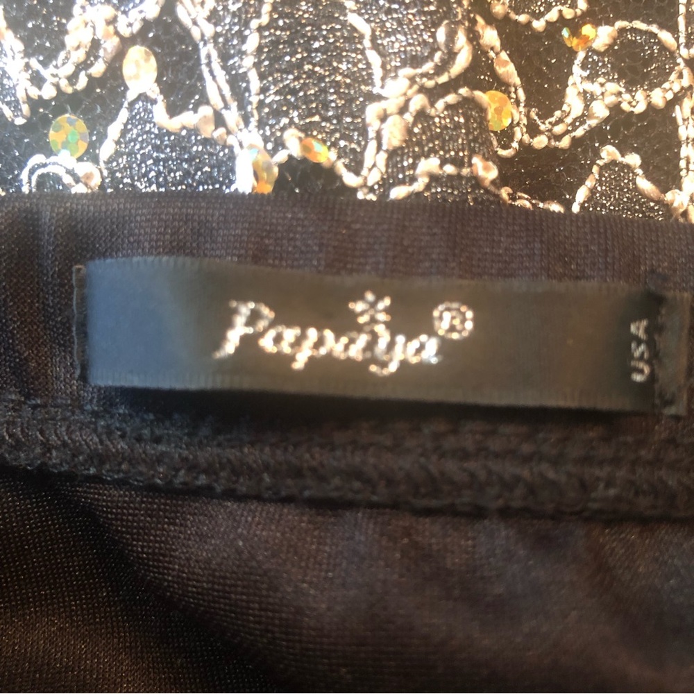 Papaya Strapless Gem Floral Party Dress - Picture 12 of 12